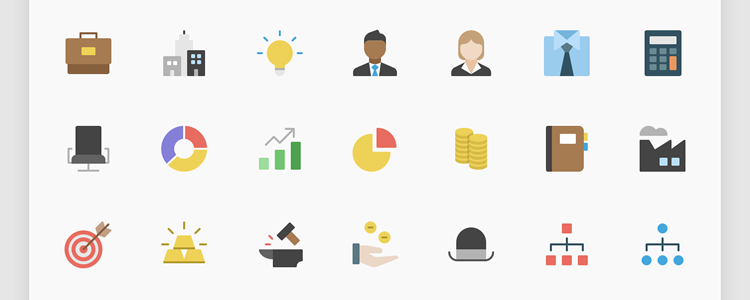 Nucleo Flat Business Icon Set AI SVg