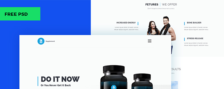 Adele Product Landing Page PSD