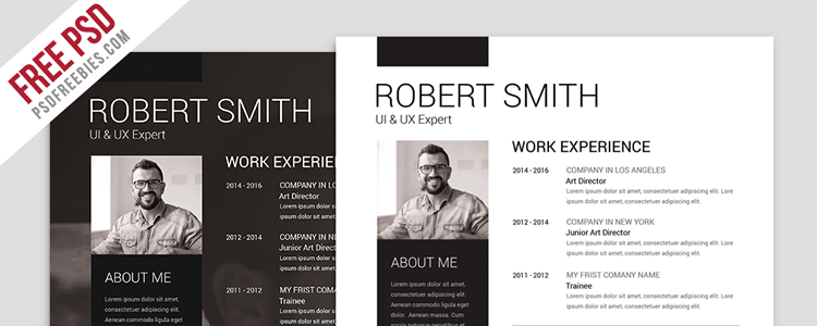 Simple Clean Resume PSD