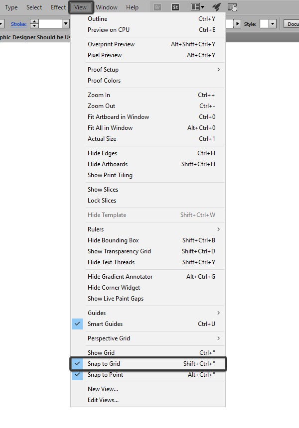 snap to grid option