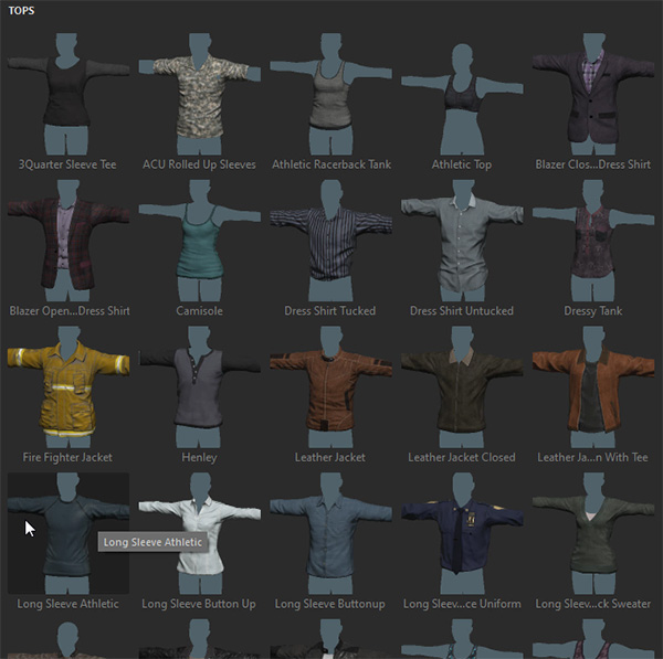 adobe fuse clothing library