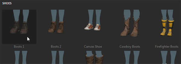 adobe fuse how to add shoes boots