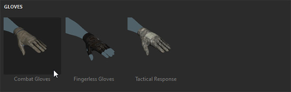 adobe fuse how to add gloves