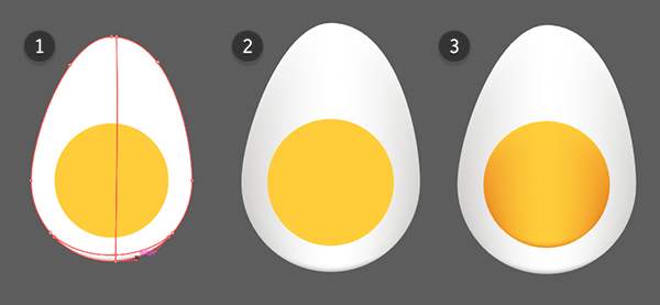 Add gradient meshes to the egg objects in order to render them