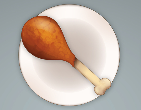 Complete your drumstick and place it on a plate