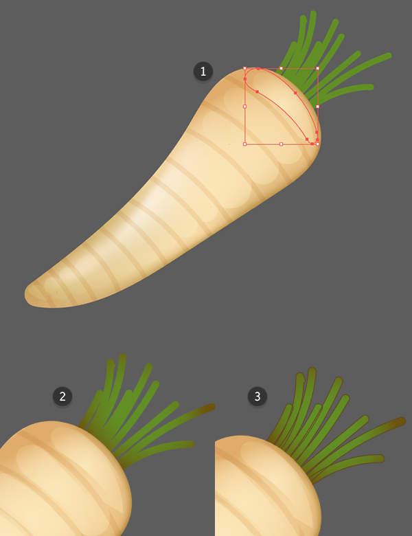 Add highlights and render the stems