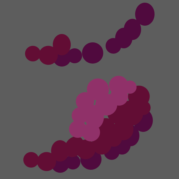 Layer circles to create a bunch of grapes