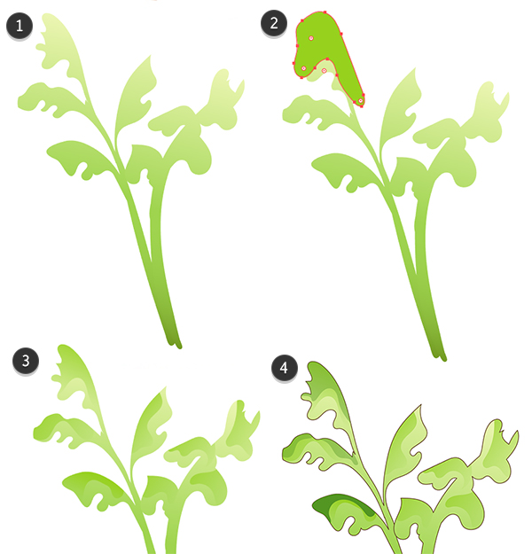 Draw and render leaves