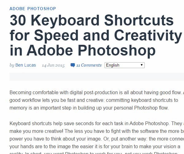 30 Keyboard Shortcuts for Speed and Creativity in Adobe Photoshop
