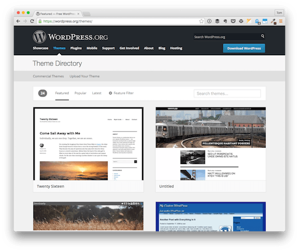 The WordPress Theme Repository