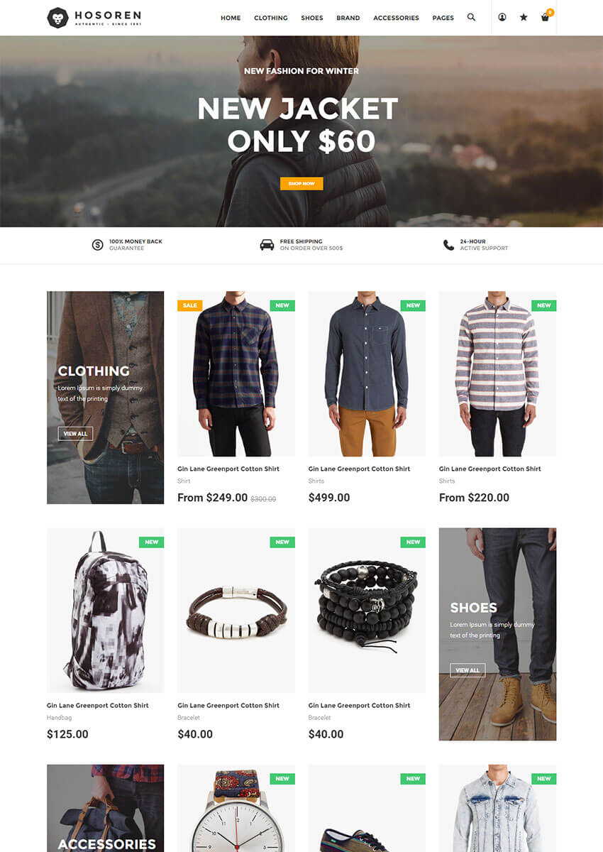 Hosoren Stylish Shopify Template