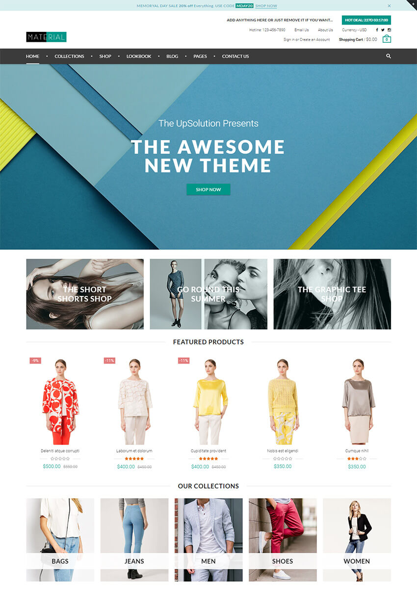 Material Responsive Shopify Theme