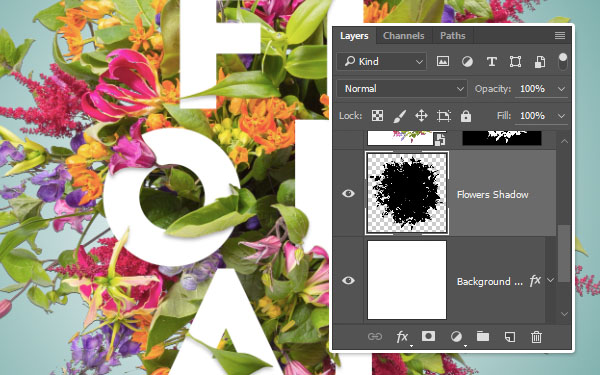 Create the Flowers Shadow Layer