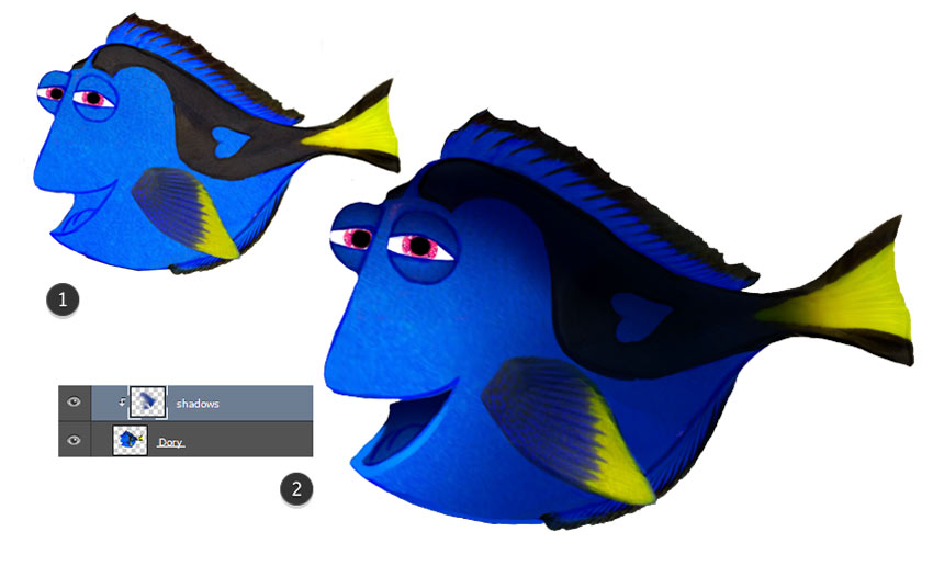 Painting Shadow on Dory