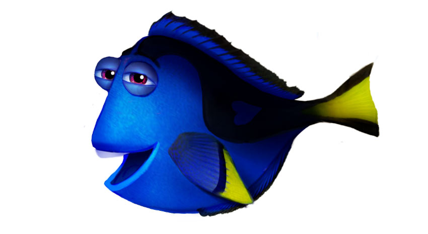 Painting Highlights on Finding Nemos Dory