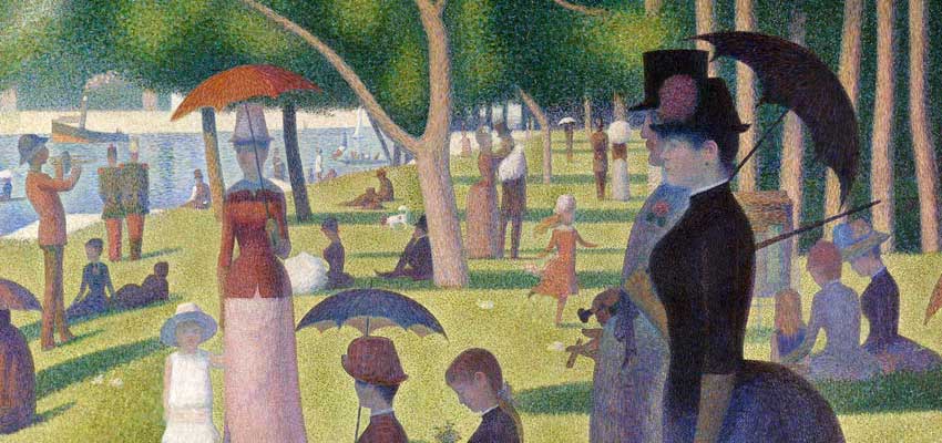 detail from a sunday afternoon on the island of la grande jatte