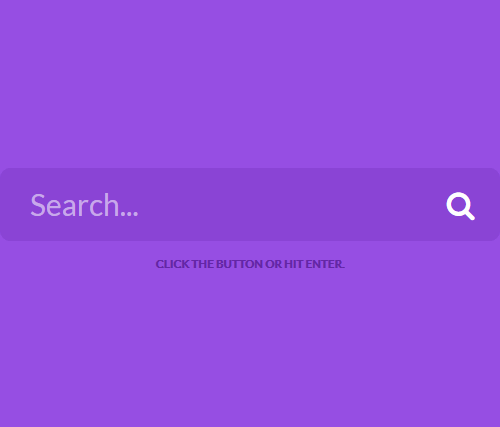 Demo Flat CSS Search Box Concept With Loading Animation