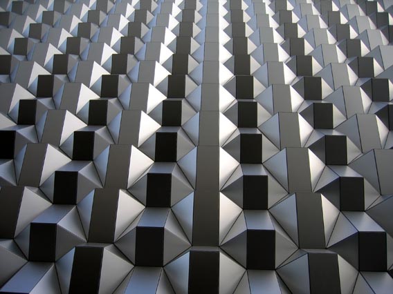 Modern rhombus facade texture