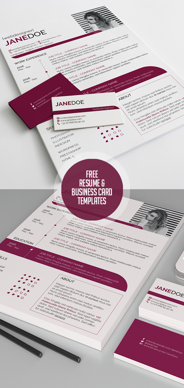 Free Resume and Visit Card Templates