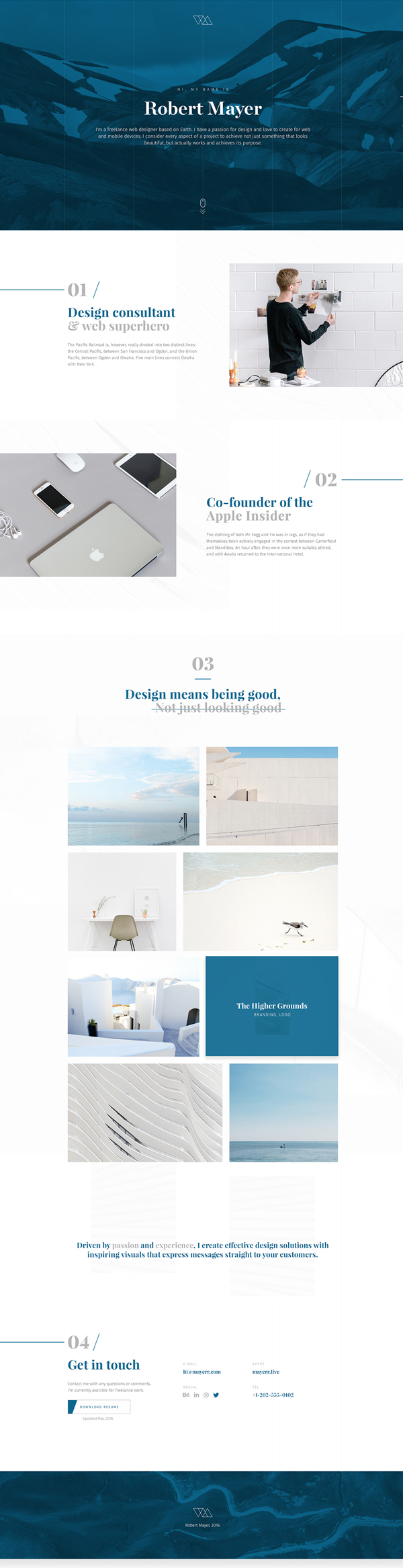 Free Portfolio PSD Website Template