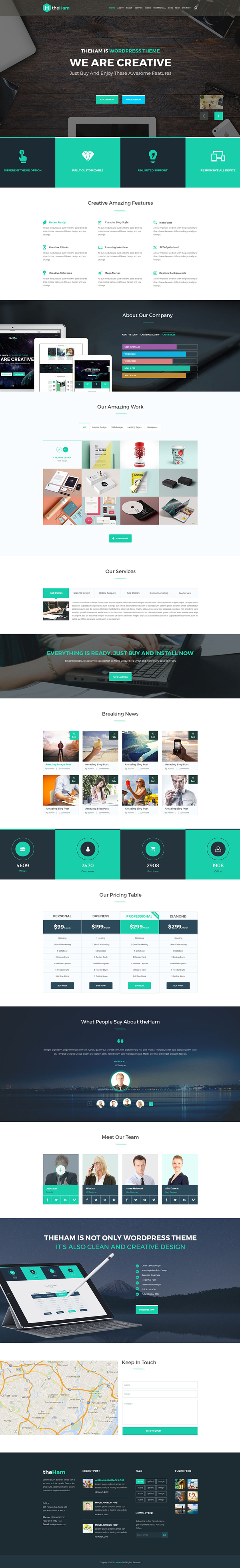 Free Creative Landing Page PSD Template