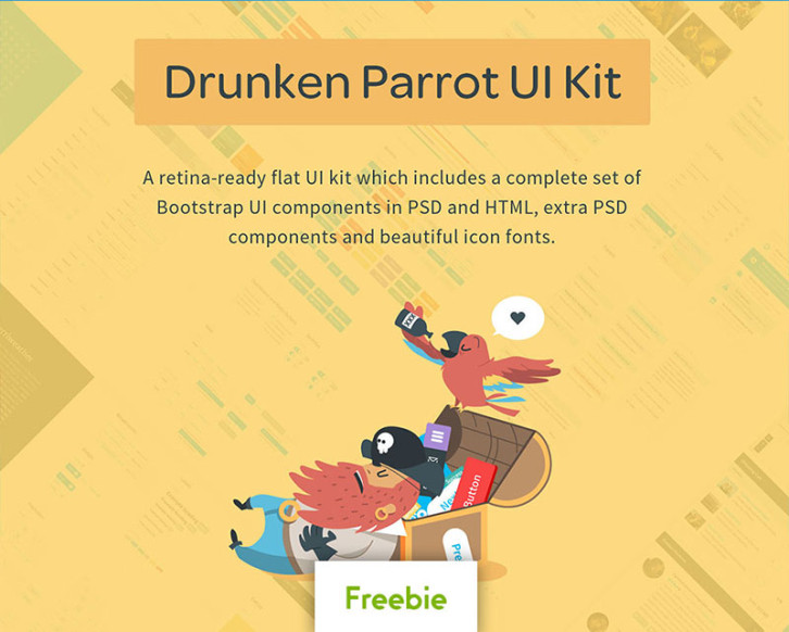 drunken-parrot-ui-kit-freebie