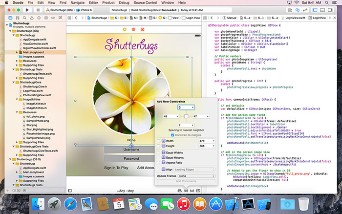 Xcode 6 page from Apple