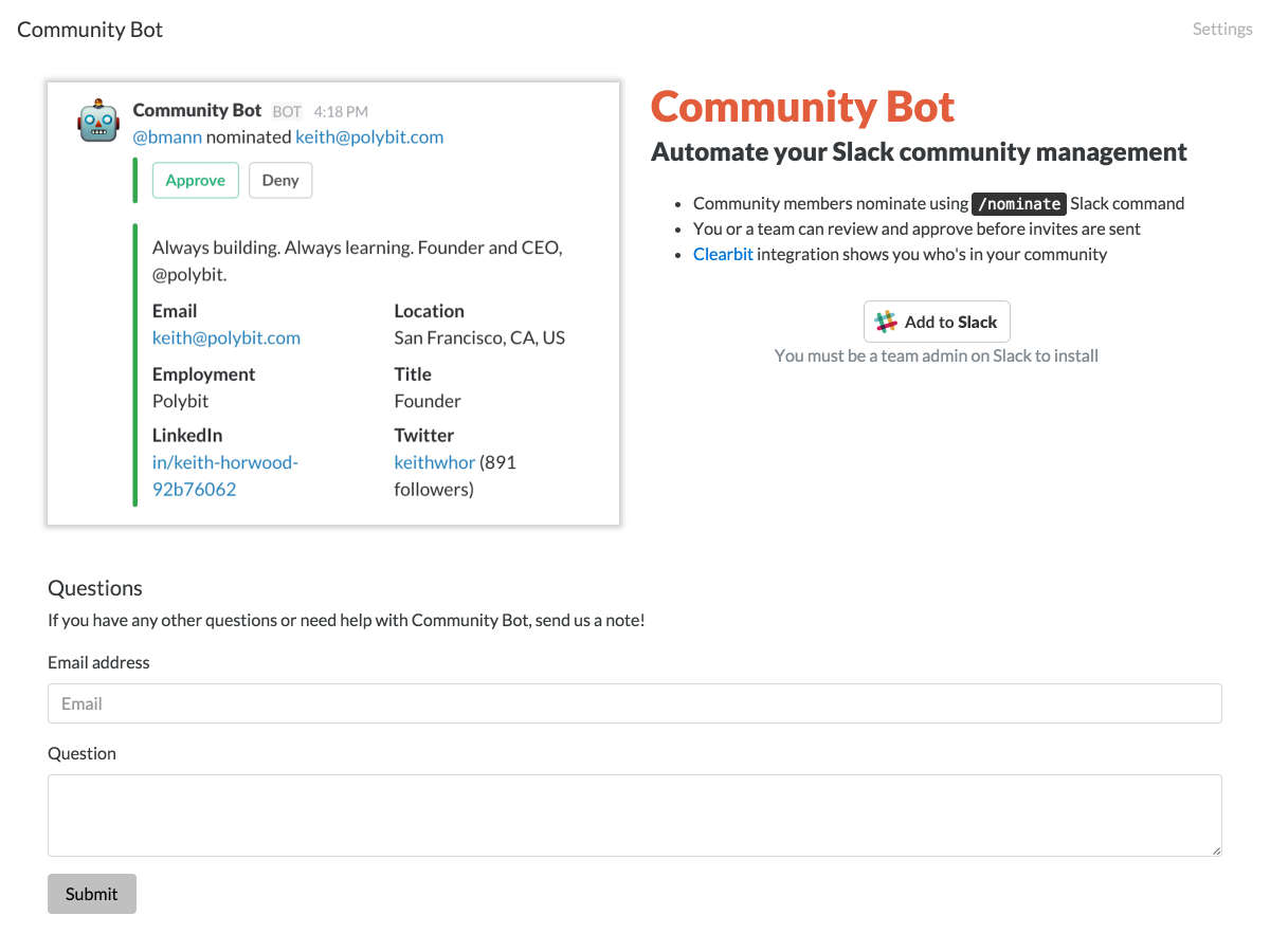 community bot