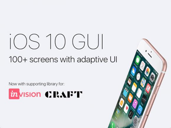 iOS 10 GUI: 100+ screens for Sketch with adaptive UI