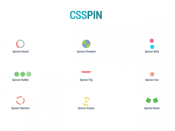 CSSPIN: A collection of 10 CSS spinners & loaders