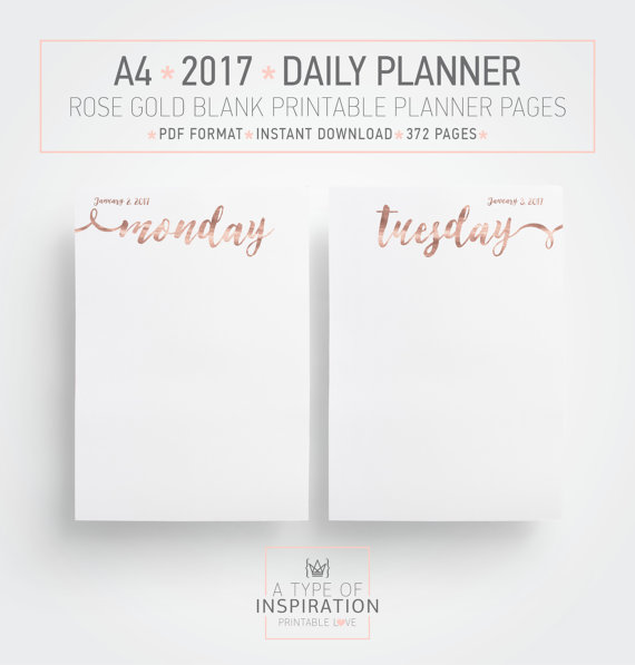 2017 Daily Planner Design