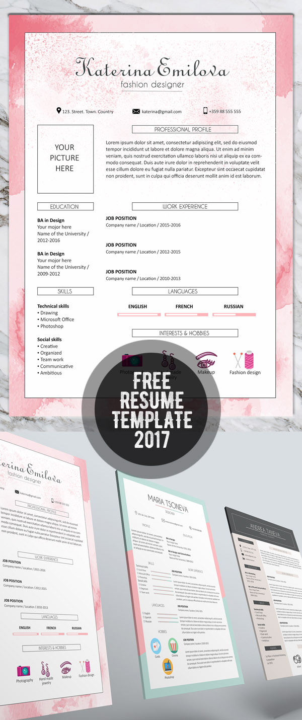 Free Resume Template 2017