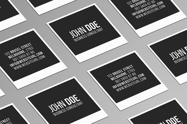 Square Photography Business Card Template