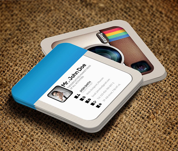 Creative Instagram Social Business Card Template