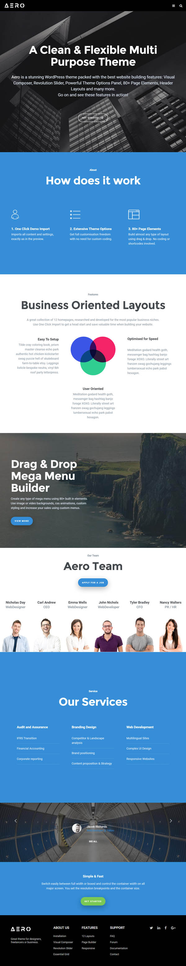 Aero - Responsive Multipurpose WordPress Theme