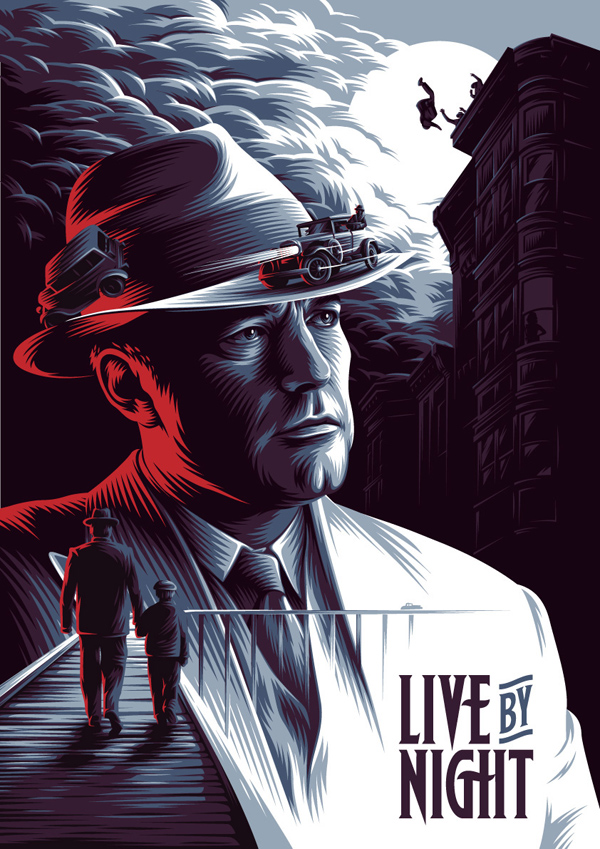 Live By Night Illustrated Poster