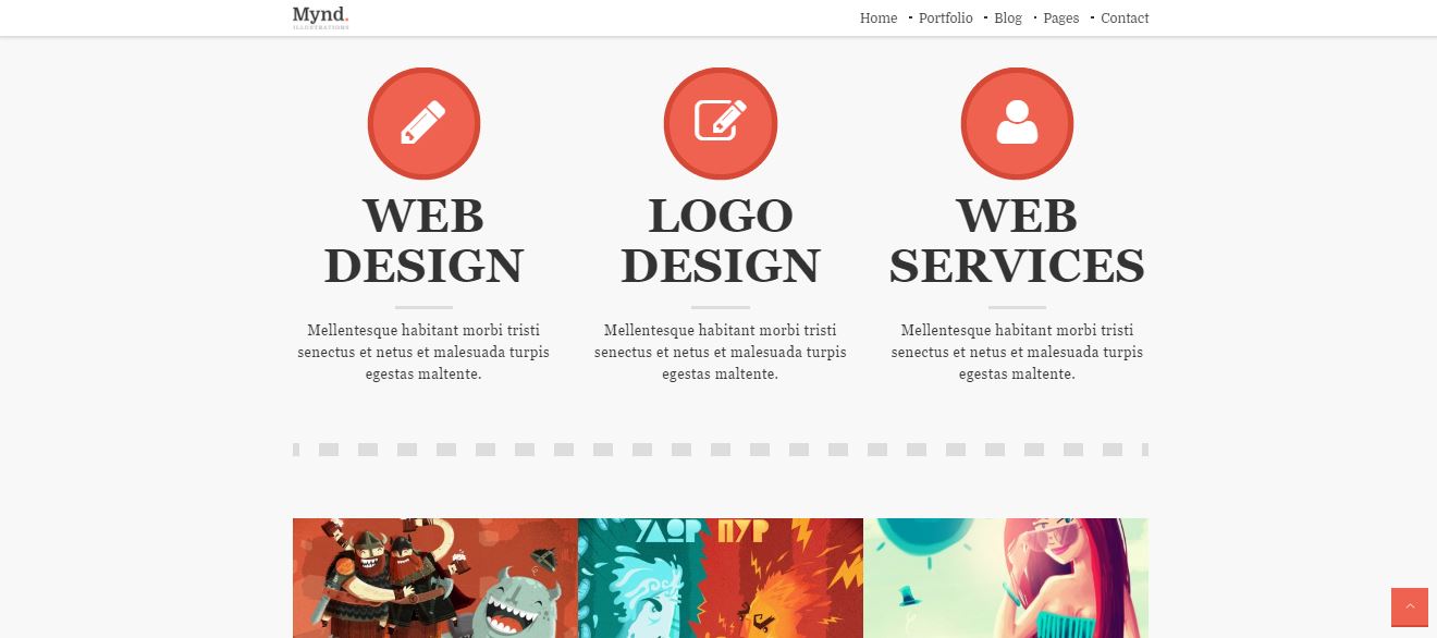 Free portfolio WordPress theme