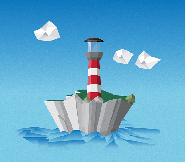 How to Create Low Poly Lighthouse Scene in Adobe Illustrator