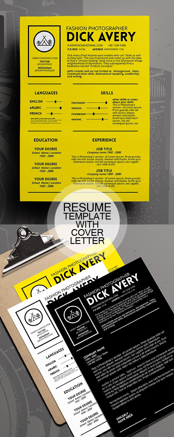 Professional Resume Template with Cover Letter