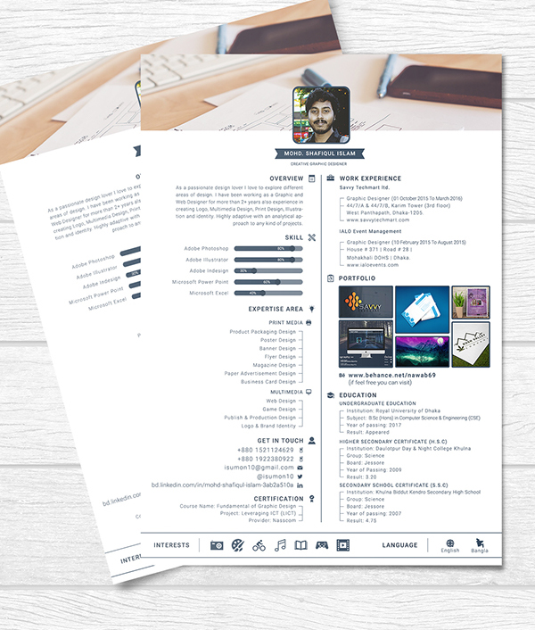 Free One Page Resume Template