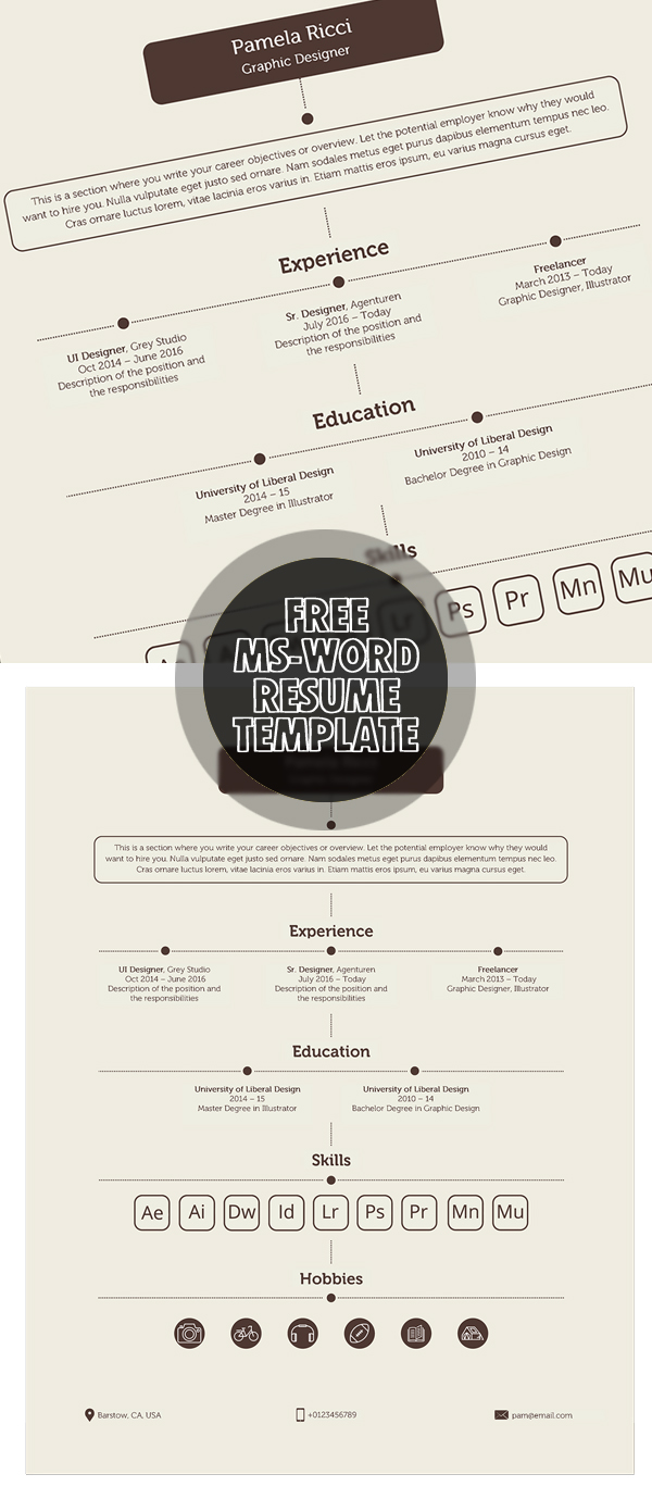 Free MS-Word Resume Template