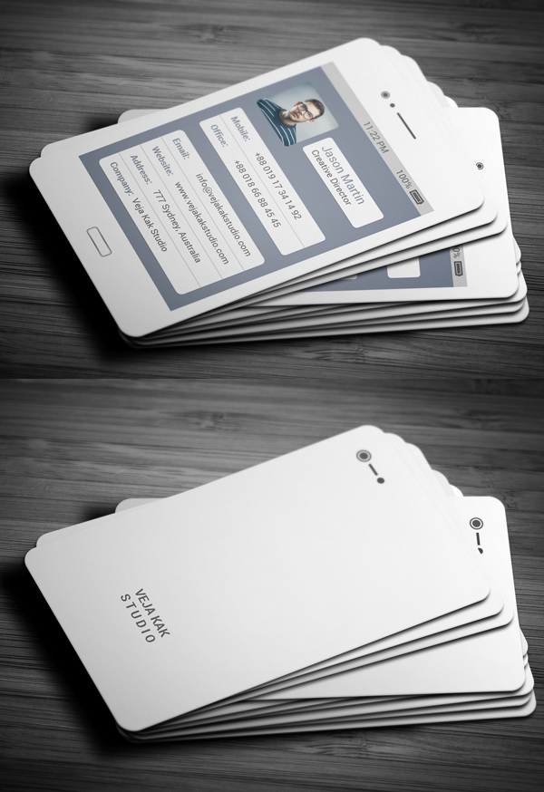 Free Galaxy Mobile Business Card Design