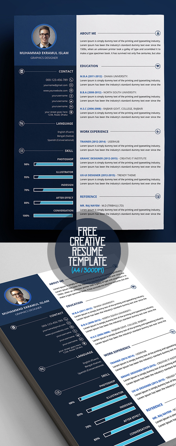 Free Creative Resume / CV Template