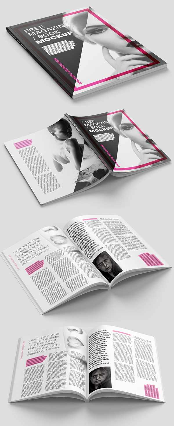 Free Magazine PSD Mockup