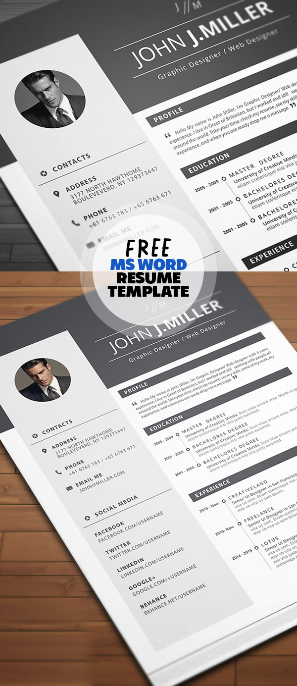 21 Fresh Free Resume Templates with Cover Letter - iDevie