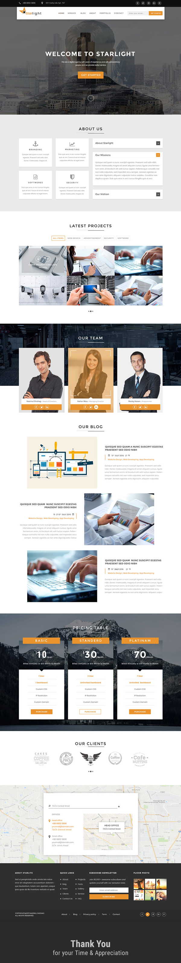 Starlight Corporate Portfolio Free PSD Template