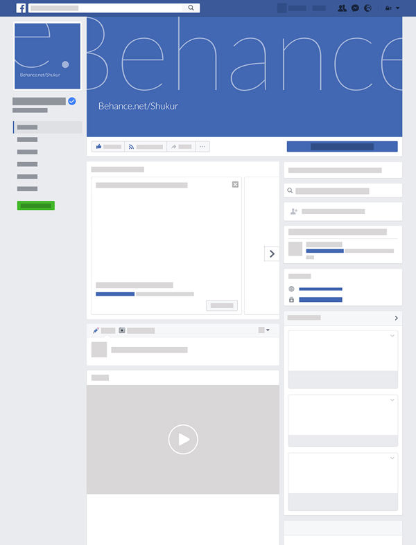 Free Facebook Page Layout PSD Mockup