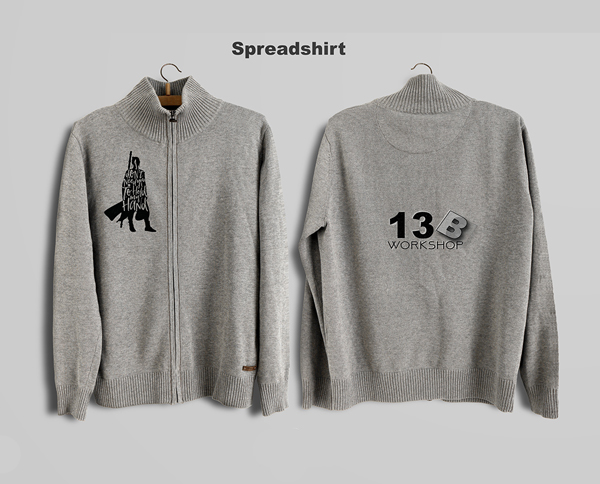 Free Spread Shirt Design PSD Mockup