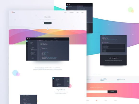 Edd: Landing page design for showcasing apps