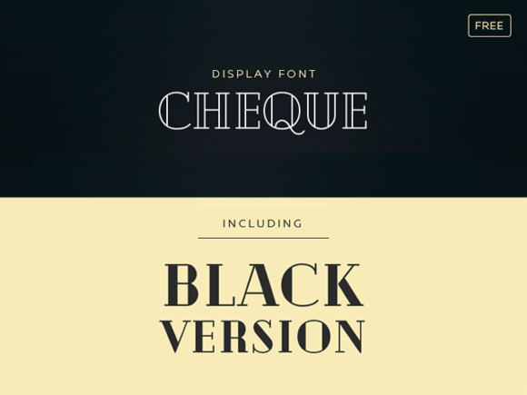 Cheque: A free font with vintage look